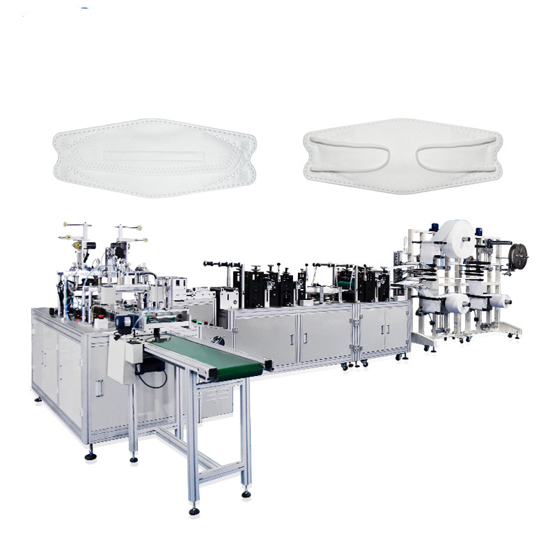 Automatic High Speed Fish Shaped 1+1 Mask Machine