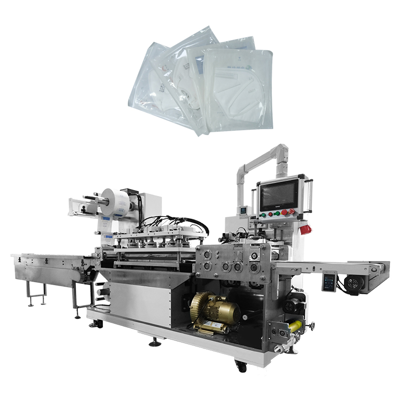 Single channel four sided paper plastic packaging machine