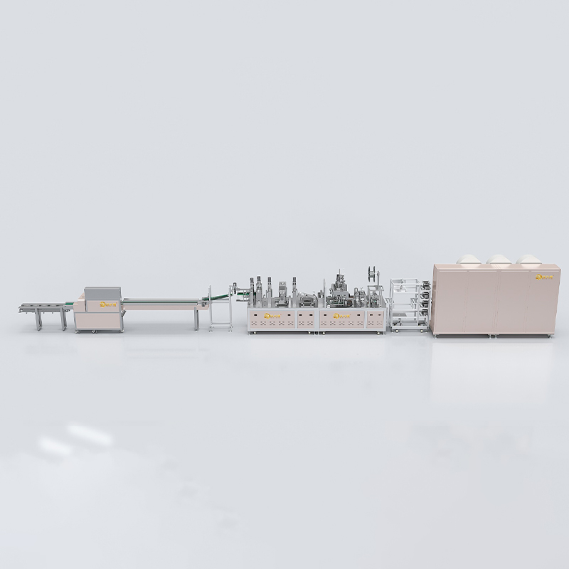 折叠口罩机连线枕式包装机